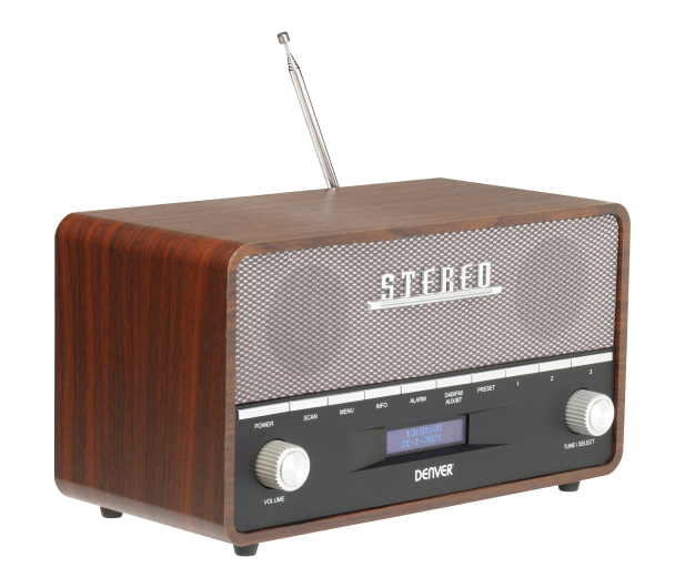 Denver Radio DAB+/FM Denver DAB-36 z drewnianą obudową brązowe - 1535066 - zdjęcie 3
